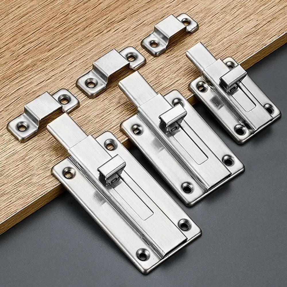 1Sets Cabinet Hinges Self-elastic Latch Stainless steel Furniture Supplies Security Bolt Latch Hardware Anti-theft Oasis Select