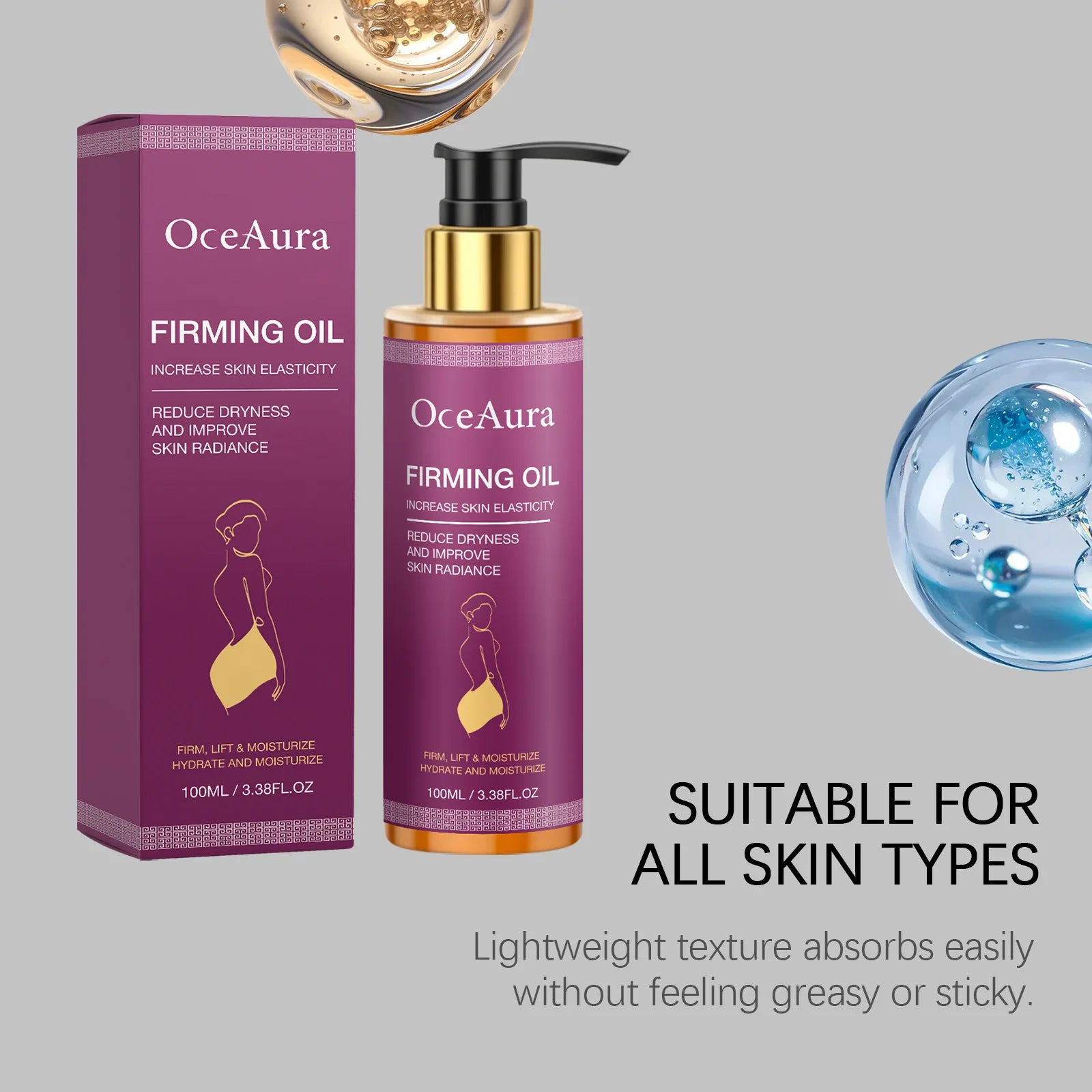 Skin Firming Oil Anti Aging Lifting Tighten Body Massage Oil Reduce Cellulite Sagging Skin Care Oasis Select