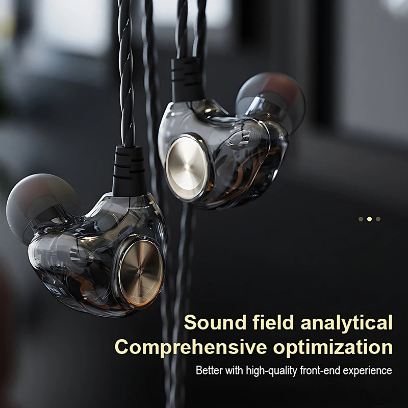 HIFI Heavy Bass Wired Earphone 3.5mm AUX In Ear Gaming Headset Dynamic Music Headphones Stereo Noise Cancelling Earbuds With Mic Oasis Select