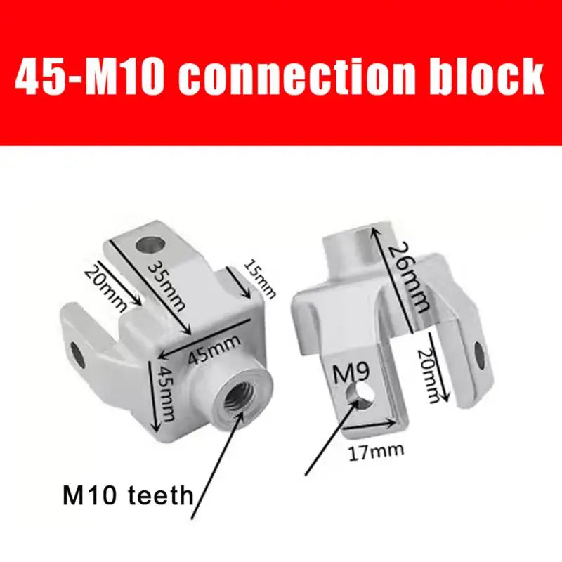 Aluminum Caster Bracket for 3030 4040 4545 Profile M8 M10 M12