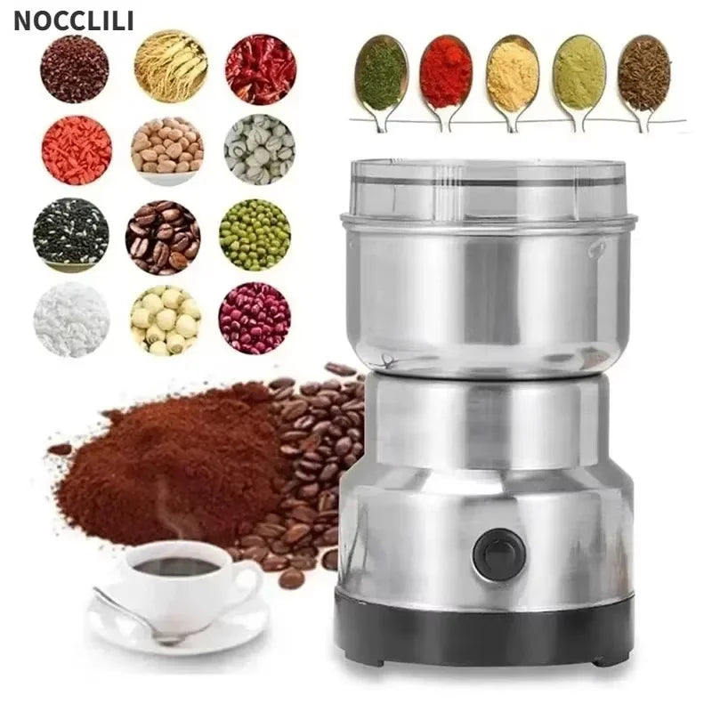 Mini Electric Grinder 300ml Ultrafine Pulverizer for Baby Food Coffee Spice Pepper Grain Mill with 2/4 Blades Household Use Oasis Select