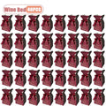 10-40PCS Valentine S Day Flower Box Gift Packaging Bouquet Wrap Floral Arrangement Supplies Handbag Basket with Handle Oasis Select Wine Red-40PCS 20x11x11CM