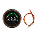 DC7-100V Mini Digital Voltmeter Battery Capacity Tester 2-Wire Circular Voltage Current Meter Volt Detector Test Power Indicator Oasis Select White light