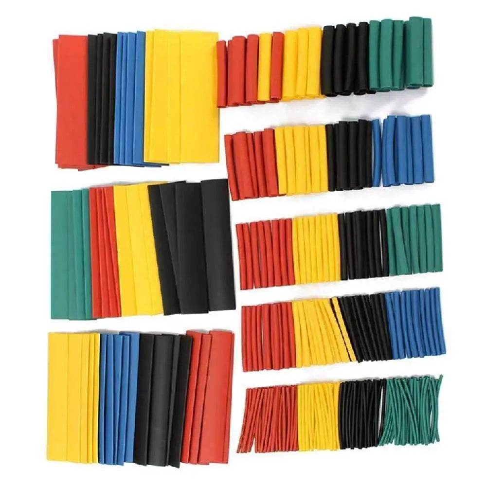 328/127pcs Colorful Heat Shrink Tubes 2:1 Accessories Polyolefin Tubes Car Cable Sheath Kit Data Cable Repair Home DIY Handcraft Oasis Select