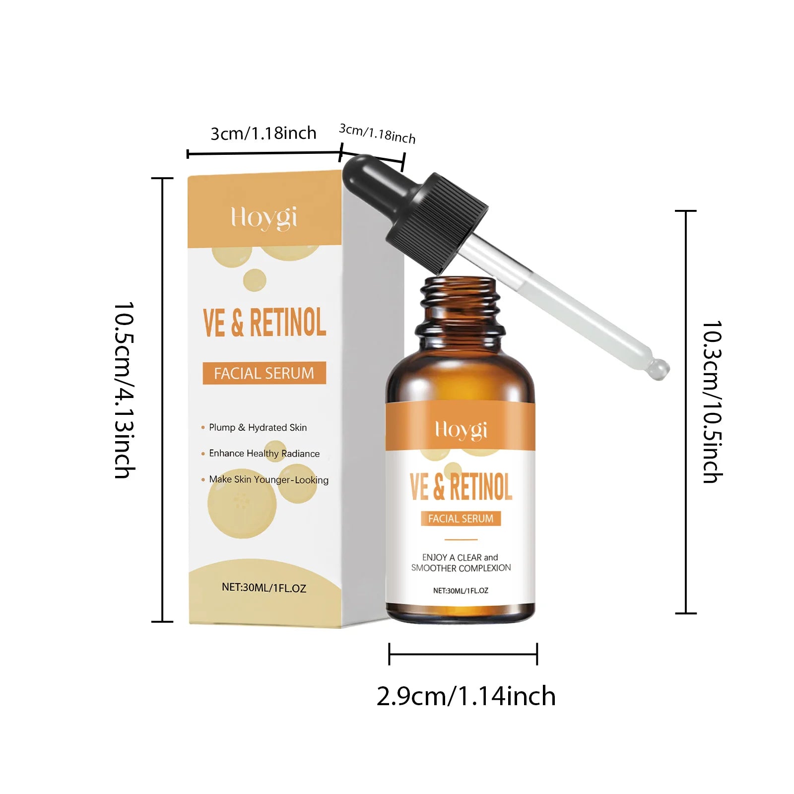 Hoygi Retinol & Vitamin E Face Serum – Anti-Aging 30ml Retinol Face Serum Oasis Select 30ml Boxed