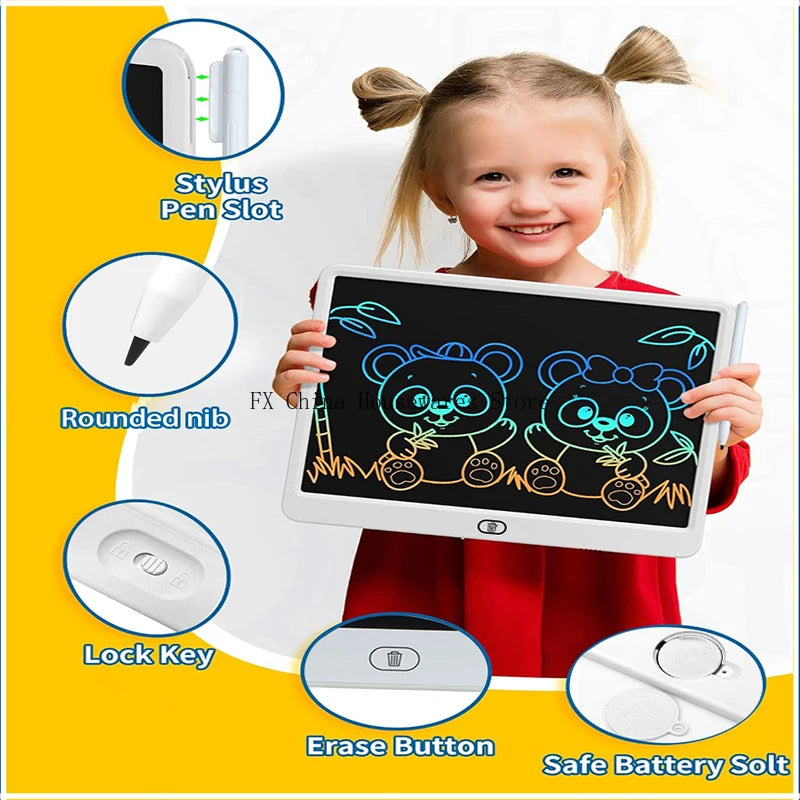 11/13/16 Inch LCD Drawing tablet Writing Board Kids Doodle Painting Handwriting Pads Toys for 3 4 5 6 7 8 Years Girls Boys Gifts Oasis Select
