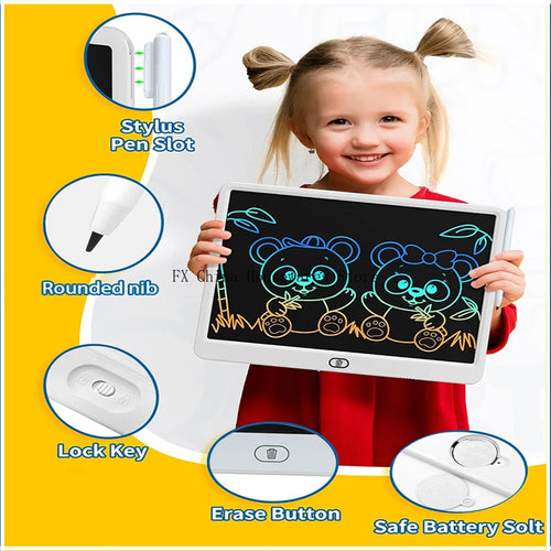 11/13/16 Inch LCD Drawing tablet Writing Board Kids Doodle Painting Handwriting Pads Toys for 3 4 5 6 7 8 Years Girls Boys Gifts Oasis Select