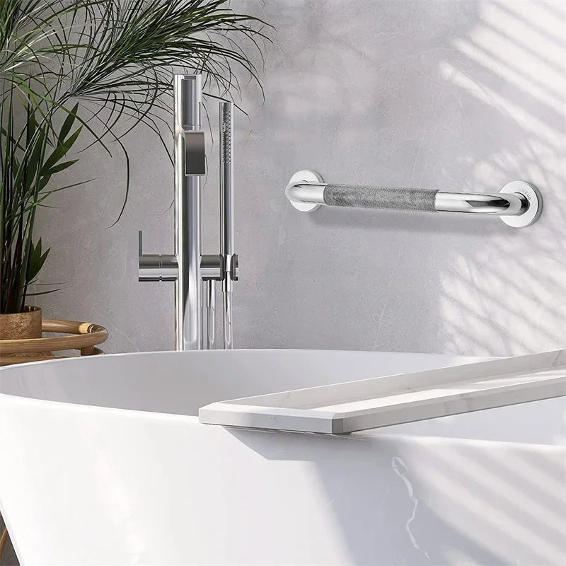 Handrail Grab Bar Stainless Steel 300/400/500Mm Anti Slip Shower Safety Support Handle Towel Rack Bathroom Tub Toilet Oasis Select