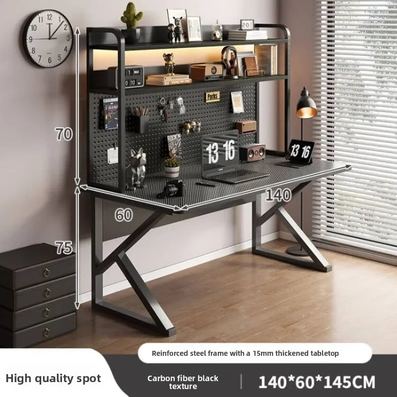 Multi-functional Computer desk Desktop with hole board Desk bookshelf Integrated table Bedroom Home office workbench Durable Oasis Select