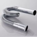Brass Hose Siphon Flexible Sink Drain Bathroom Kitchen Basin Water Tube Pipe DN30 Sink Waste Set Bathtub Accessories Oasis Select silver
