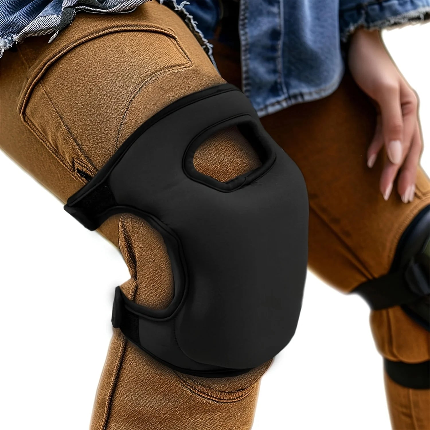2pcs Extra Thick Memory Foam Gardening Knee Pads - Adjustable Strap, Non-Slip Soft Comfort Protection for Weeding,Floor Cleaning Oasis Select