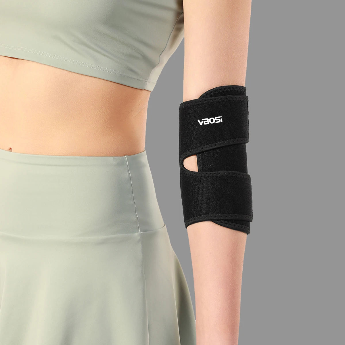 Adjustable Neoprene Elbow Brace – Sports Support Men & Women Elbow Support Brace Oasis Select black one size