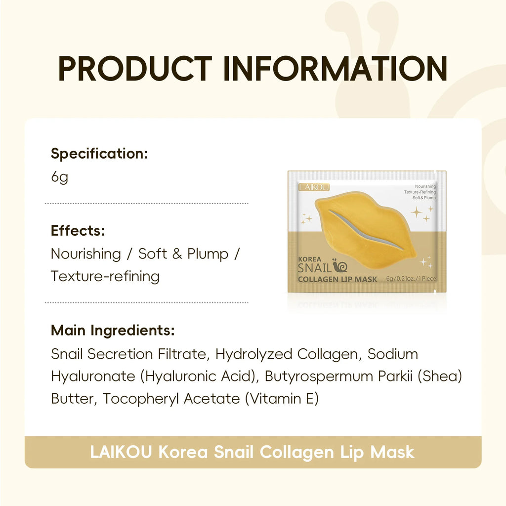 LAIKOU 5/10pcs Lip Mask Lip Care Moisturizing Hydrating Repair Lighten Lip Lines Gel Patch Lips Pad Patches Care Products Oasis Select