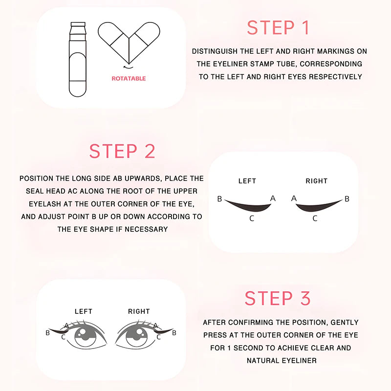 O'CHEAL Stamp Eyeliner Pen – Waterproof Double-Ended Wing Liner