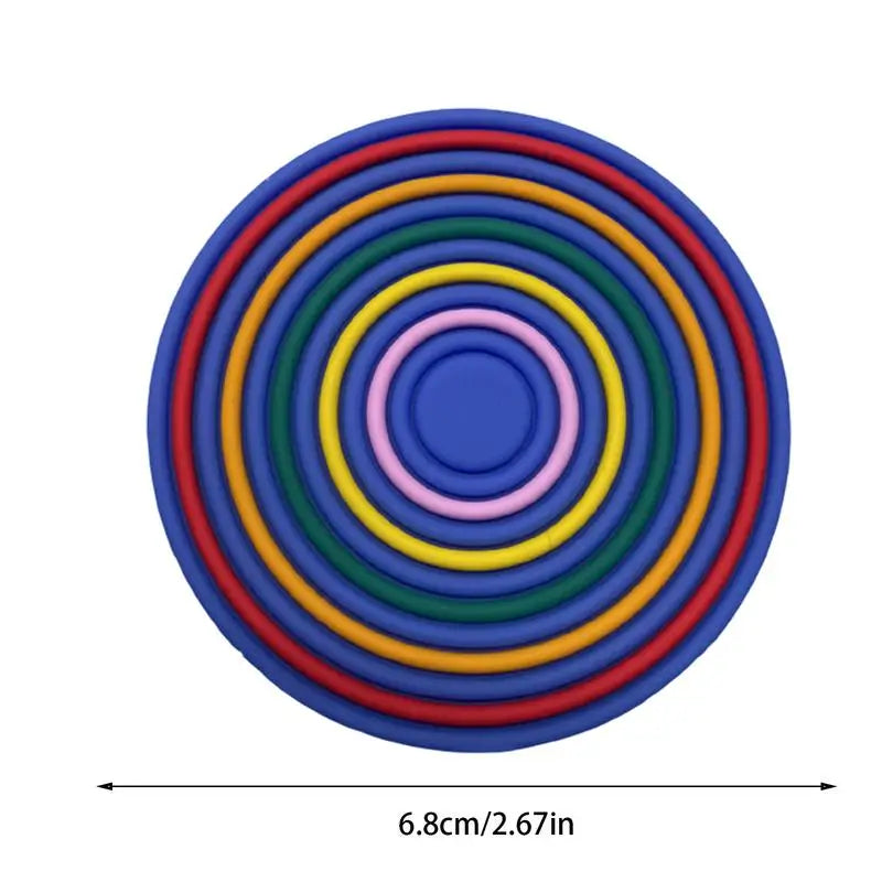 Cup Holder Coasters for Car Non-Slip Car Coasters Rainbow Car Drink Coaster Car Cup Holder Insert Cupholder Coaster Car Decor Oasis Select