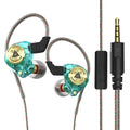 QKZ AK3 FiLe Wired Earphone HiFi Music Monitor Bass Headphones Noise Cancelling Headset with Microphone For Sport Gaming Earbuds Oasis Select Green
