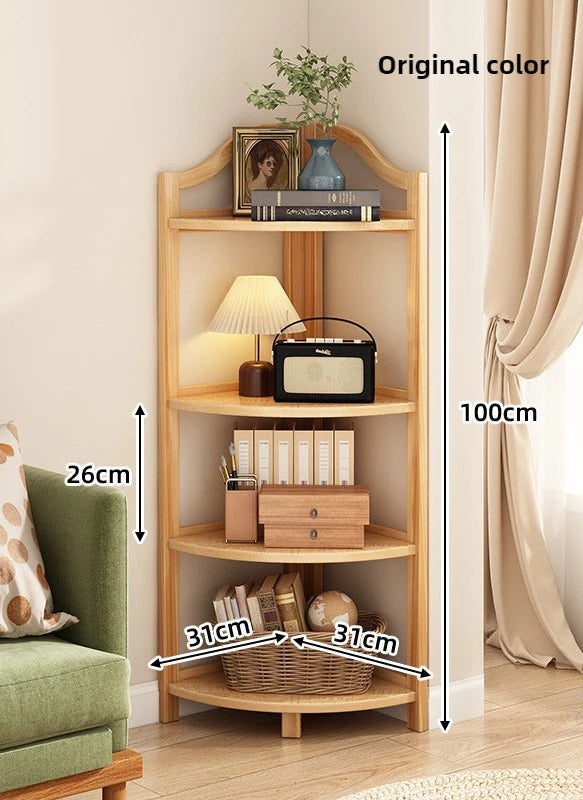 Corner Cabinet Triangle Corner Cabinet Indoor Shelf Shelf Living Room Floor Locker Modern Simple Storage Rack Oasis Select primary colors-4