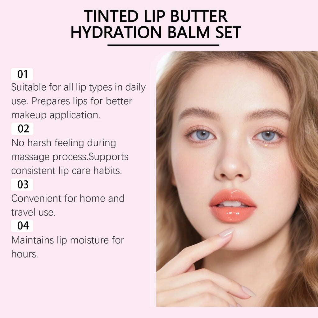 EELHOE Tinted Lip Balm Set – 3-Pack Moisturizing Gift Box Tinted Lip Balm Set Oasis Select