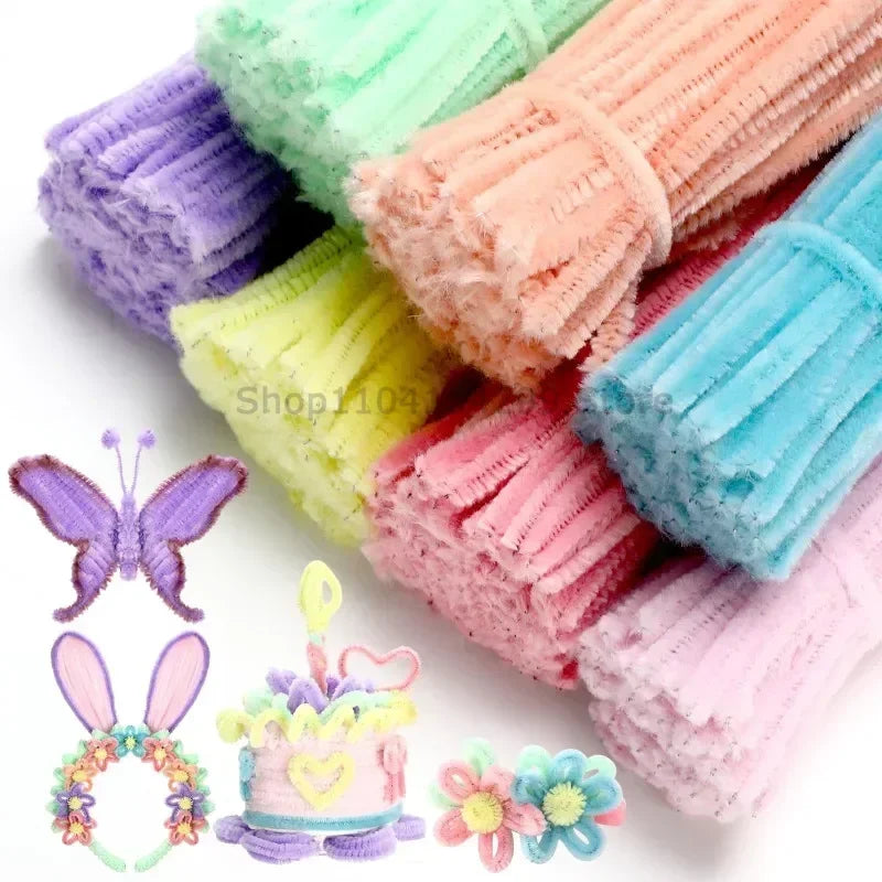 Cleaner Pipe Cleaners for Crafts Creative Chenille Stem Wire Pipe Cleaners Creative Leisure Hobby Diy Plush Stem Twisted Stick Oasis Select