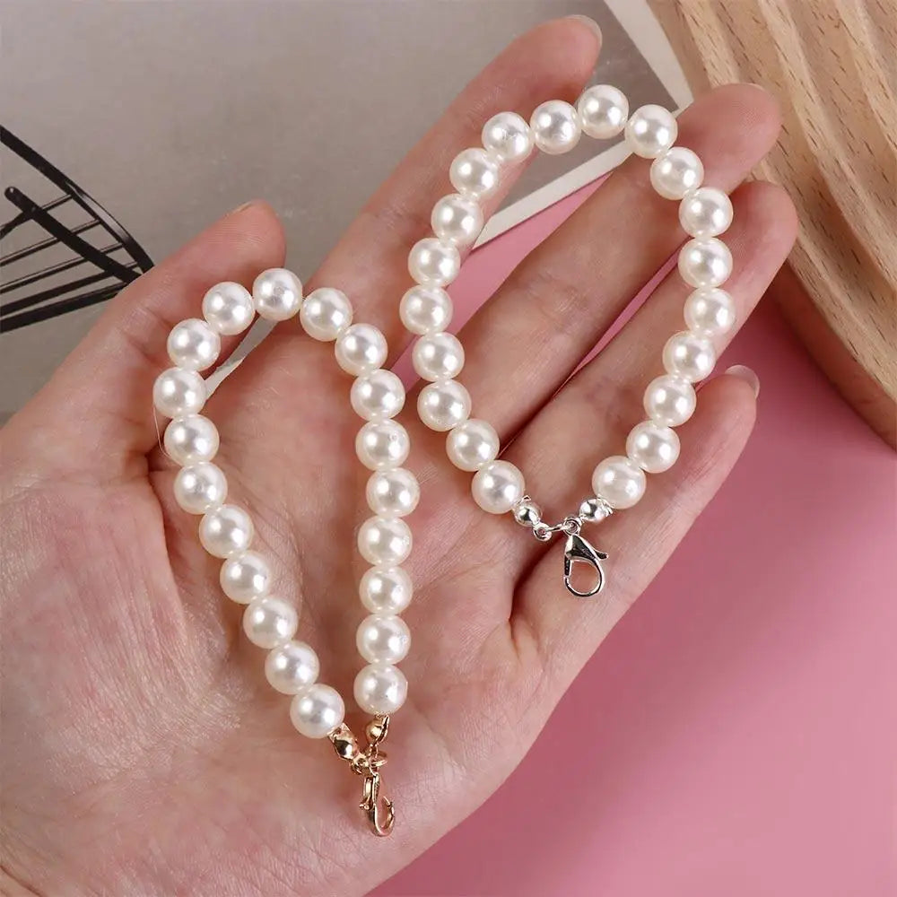 Creative Simple White Pearl Mobile Phone Chain Lanyard For Women Girls Anti-Drop Phone Case Chain Charm Jewelry Accessories Oasis Select