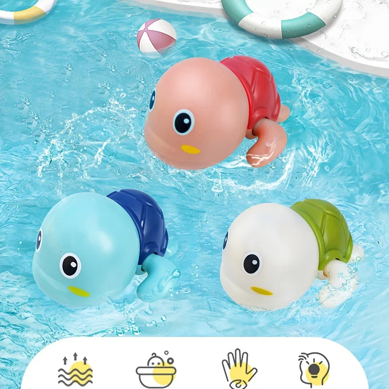 3/1pcs Cute Wind-Up Animal Frog Water Spray Toy,Plastic Bath Toy with Water-Squirting Head for Shower and Swimming Pool Fun Oasis Select