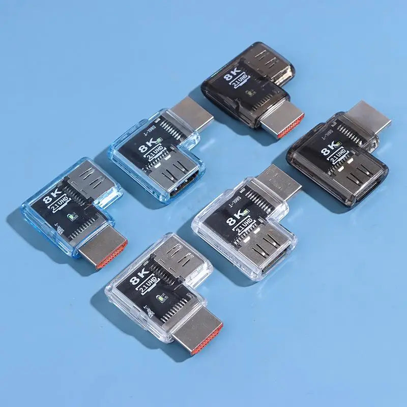 HDMI 2.1 Male to Female Adapter 8K@60Hz – 90/270/360° Angle