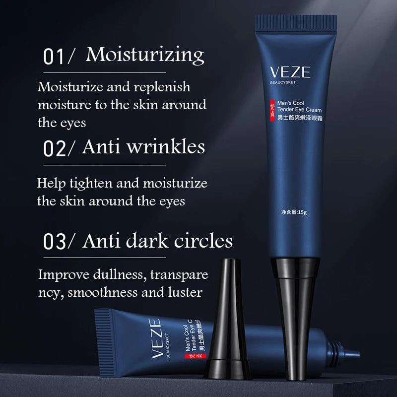 VENZEN Men's Eye Cream – Dark Circles & Eye Bags | 1/2/3pc Men's Eye Cream Oasis Select