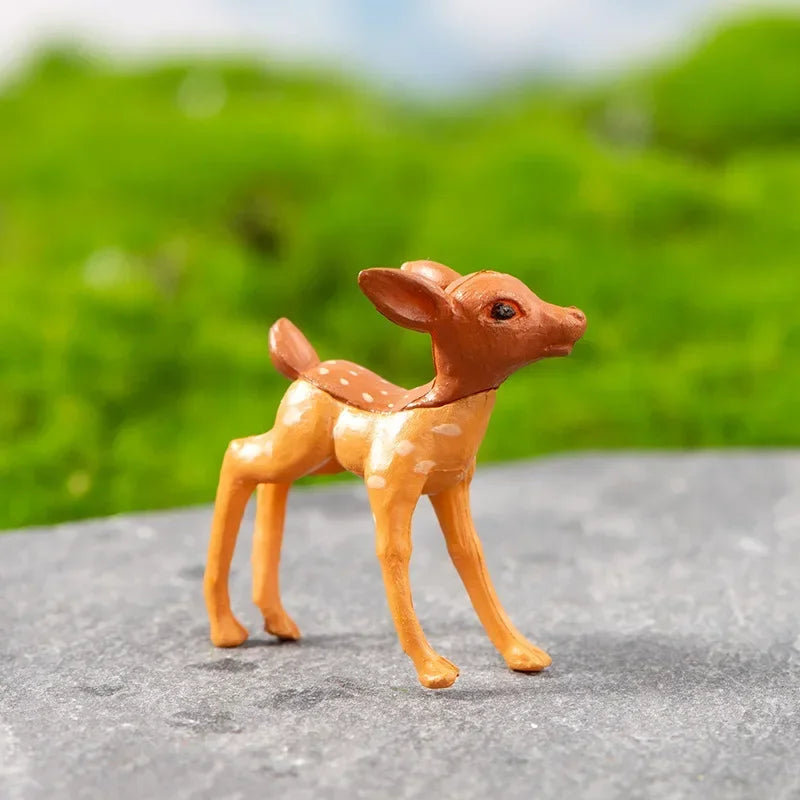 Mini Deer Realistic Elk Figurine Woodland Animal Figurines Desktop Model Collection Party Favors Educational Learning Toys Oasis Select 2