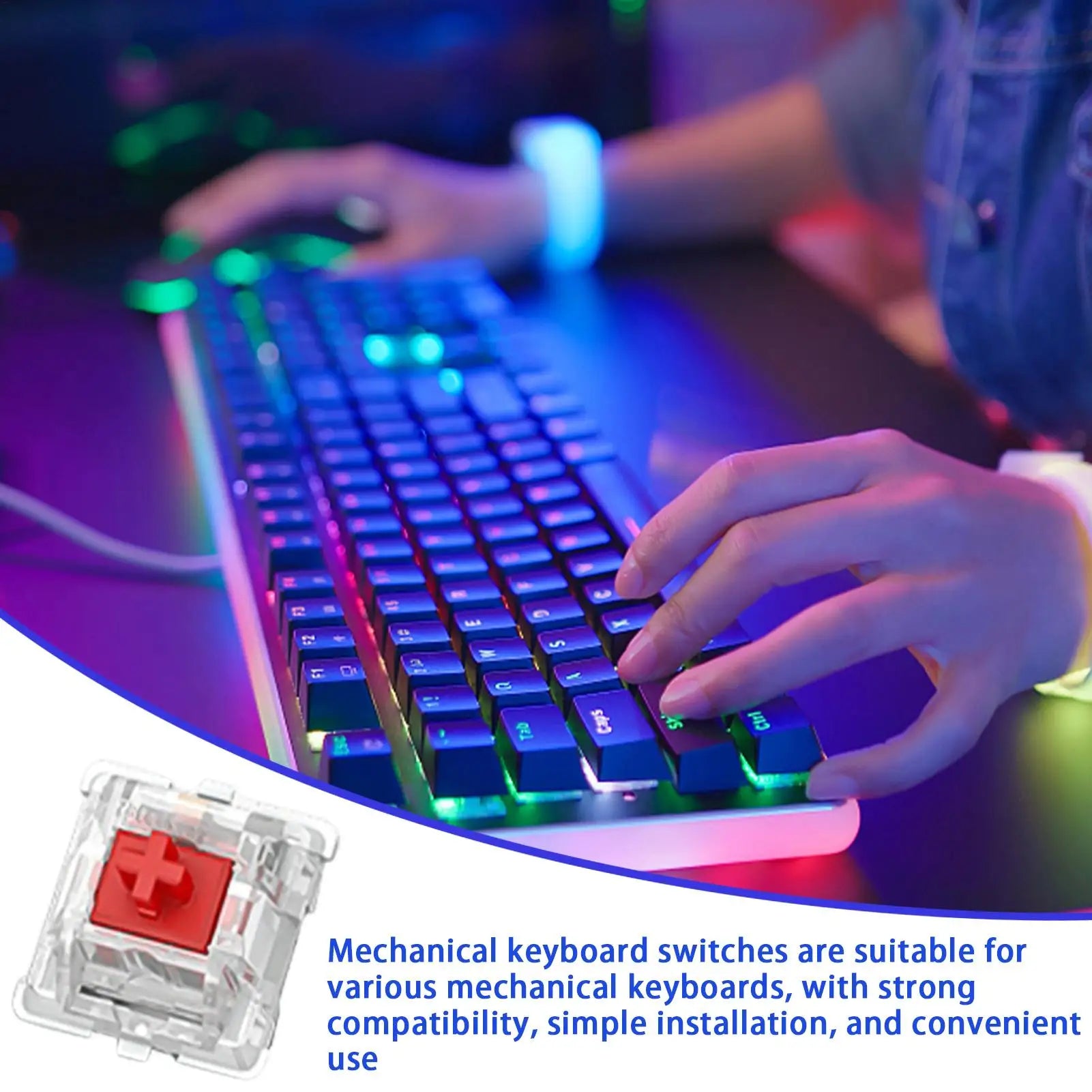 Mechanical Keyboard Switches DIY Keyboard Switchs Mechanical Keyboard Axis Mechanical Key Switchs Axis 30Pc Cross Shaft Switches Oasis Select