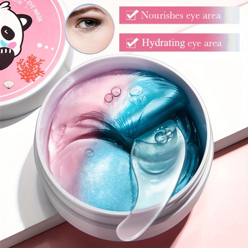 60 Pieces (30 Pairs) of Hydrating Eye Masks, Nourishing and Moisturizing the Skin Around the Eyes, Making the Skin Around the Eyes Smooth and Soft, Exquisite Eye Masks with a Two-Tone Design Oasis Select