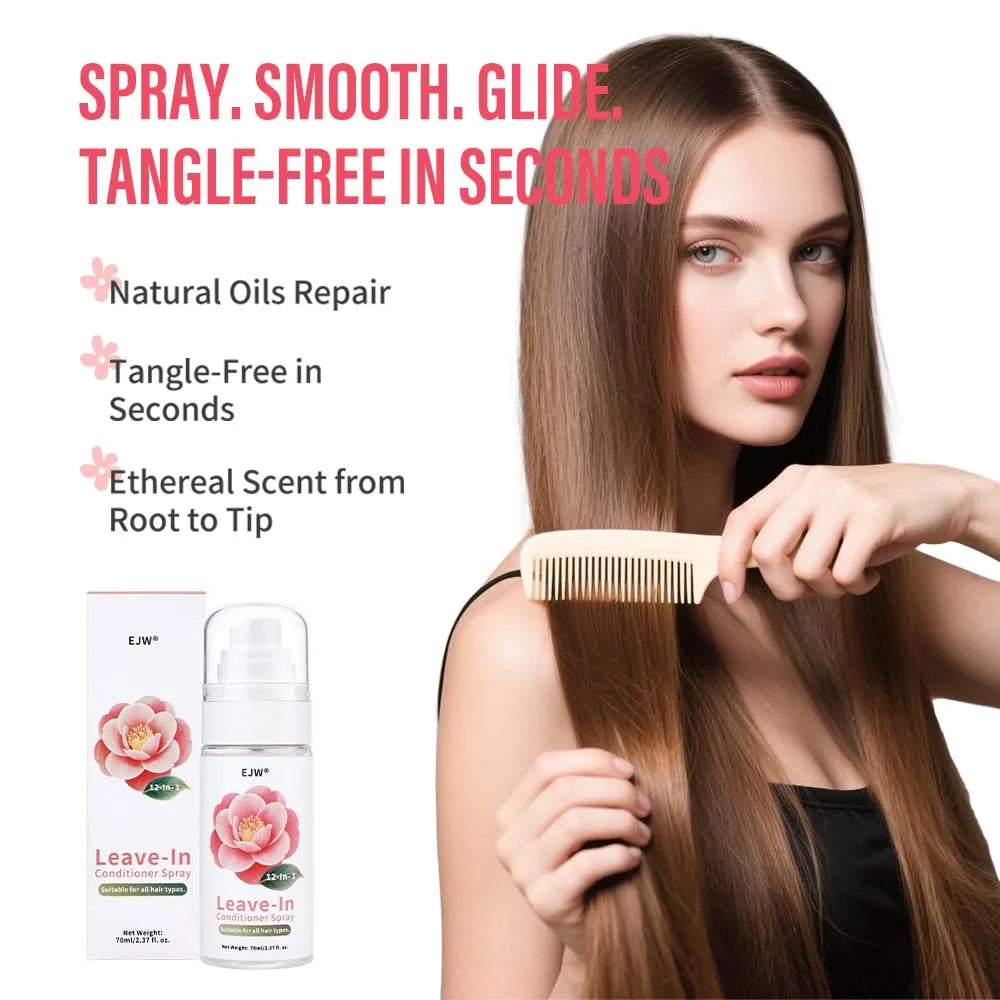 EJW Leave-In Conditioner Spray – Keratin Anti-Frizz Detangler Leave-In Conditioner Oasis Select