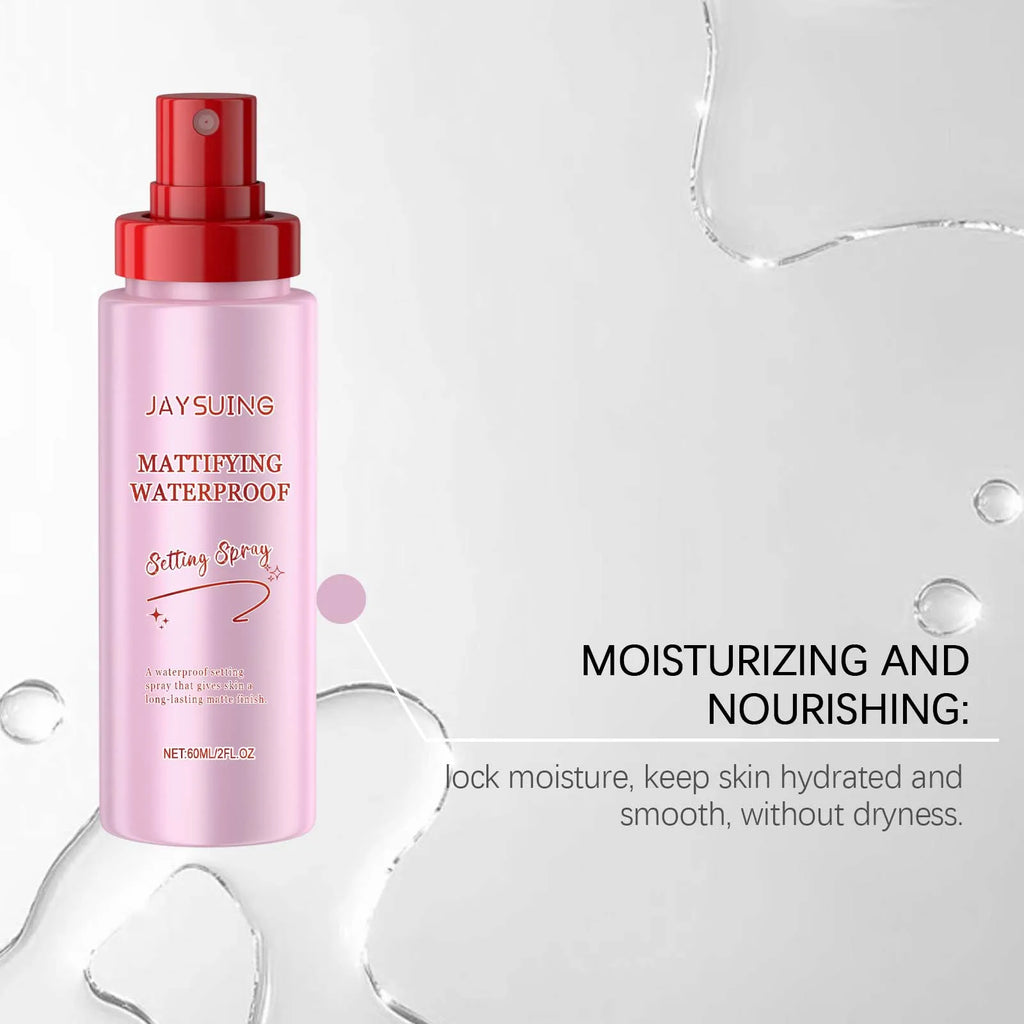 Mattifying Waterproof Setting Spray Matte Base Makeup Control Oil Non-sticky Glossy Make-Up Fixer Spray for All Skin 60ml Oasis Select