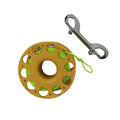 98FT/30M Scuba Diving Spool Finger Reel Snorkeling Spearfishing Cave Wreck Dive Safety Gear with Double-Ended Bolt Snap Clip Oasis Select Orange Green