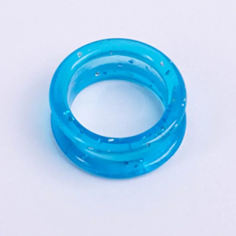 10/5PCS Silicone Finger Rings for Cat Dog Hair Scissors Professional Pet Grooming Scissors Protector Cutting Curved Shears Oasis Select Blue 5pcs