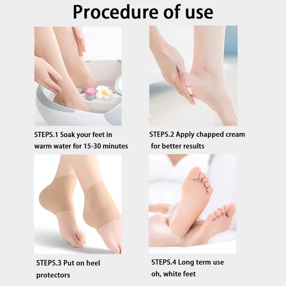 Silicone Gel Heel Cover Sock – Moisturizing & Cushioning Heel Sock Cover Oasis Select