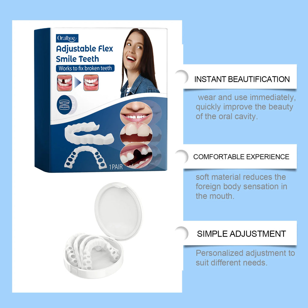 Adjustable Snap-On Dental Veneers – Temporary Teeth Cover Snap-On Dental Veneers Oasis Select