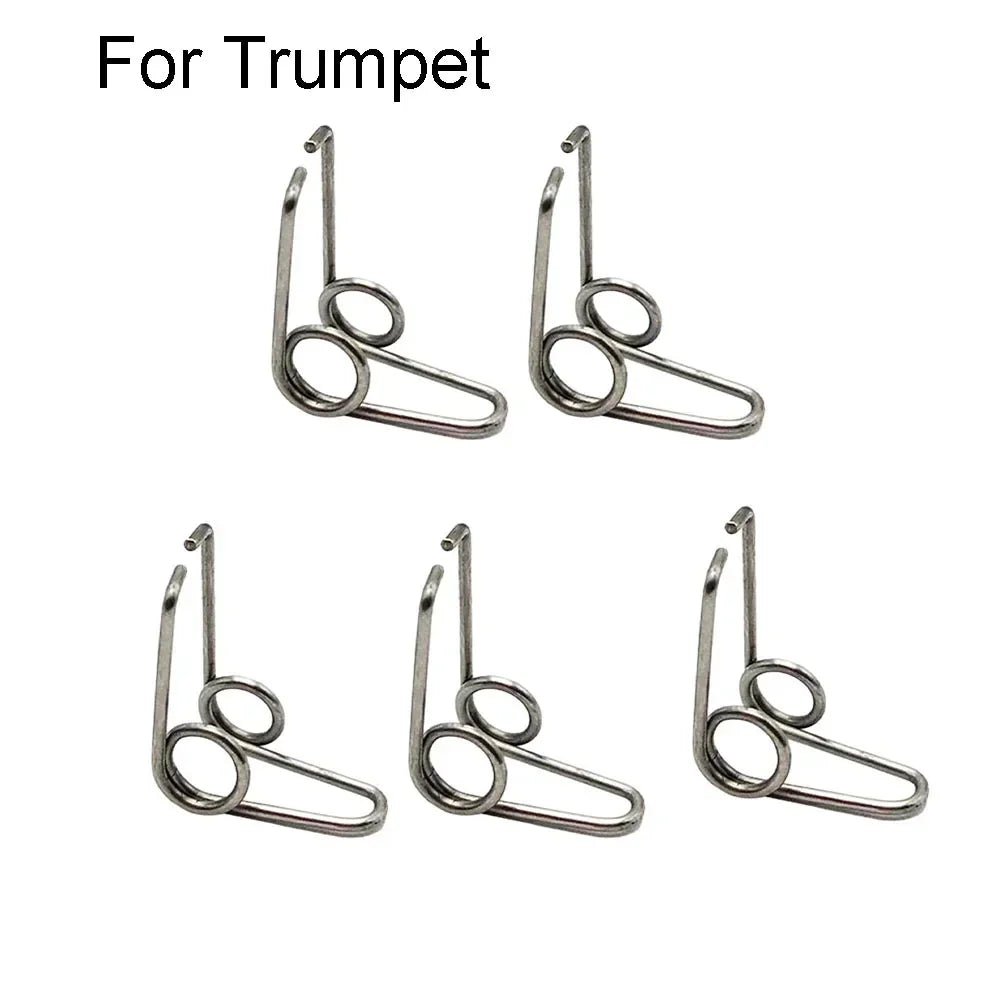 5Pcs Iron Trumpet Trombone Alto Horn Valve Springs Water Key Springs For Brass Instrument Part Musical Instrument Accessories Oasis Select Trumpet