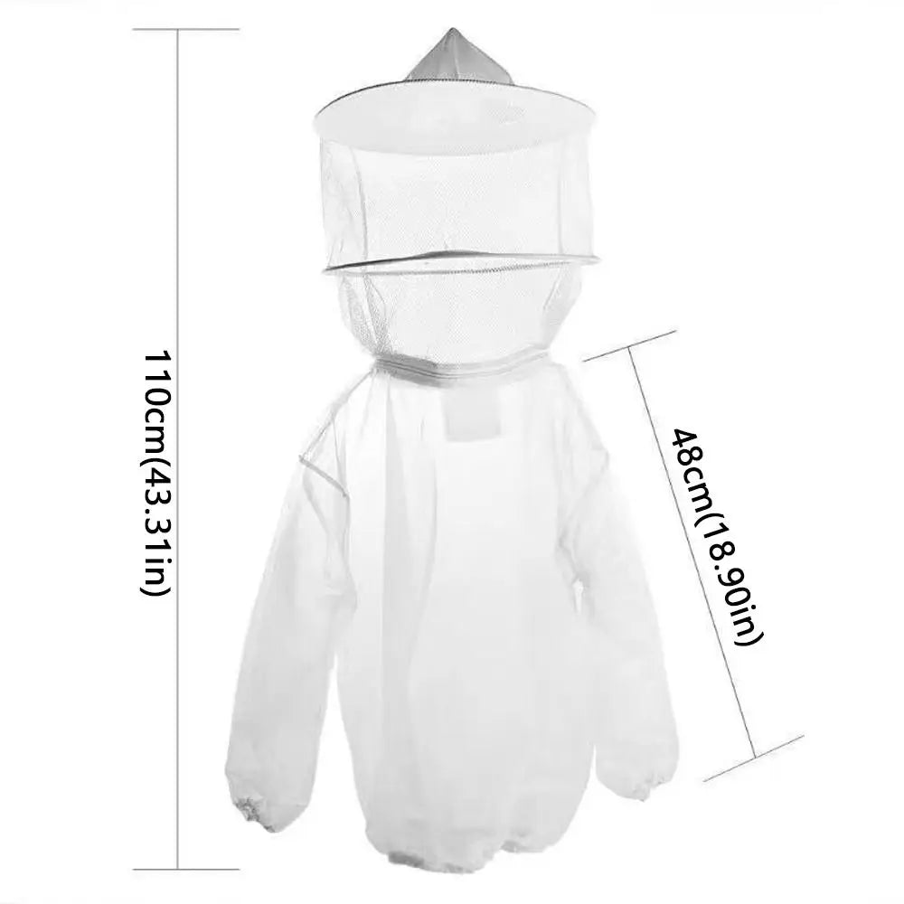 Breathable Mesh Beekeeping Jacket with Hooded Veil | Half Body Beekeeping Jacket Suit Oasis Select