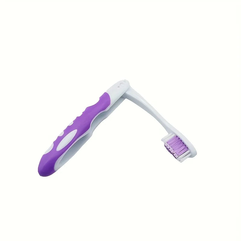 Manual Folding Travel Toothbrush, Full-head, Medium Bristles, Microfiber, Unscented, Portable and Easy to Clean Oasis Select 1 pc 1