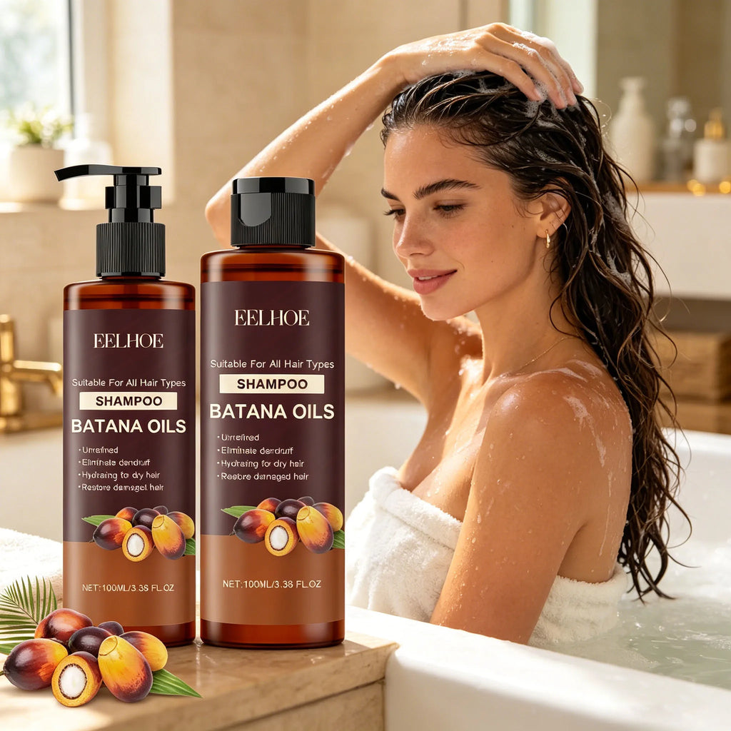 Batana Oil Shampoo Conditioner Cleaning Scalp Oil Control Anti Dandruff Smoothing Prevent Dryness Hair Care Set for Men Women Oasis Select