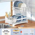 Kitchen Bowl Rack Drain Rack Tableware Plate Storage Shelf Household Multifunctional Countertop Cupboard Oasis Select White 4 cups