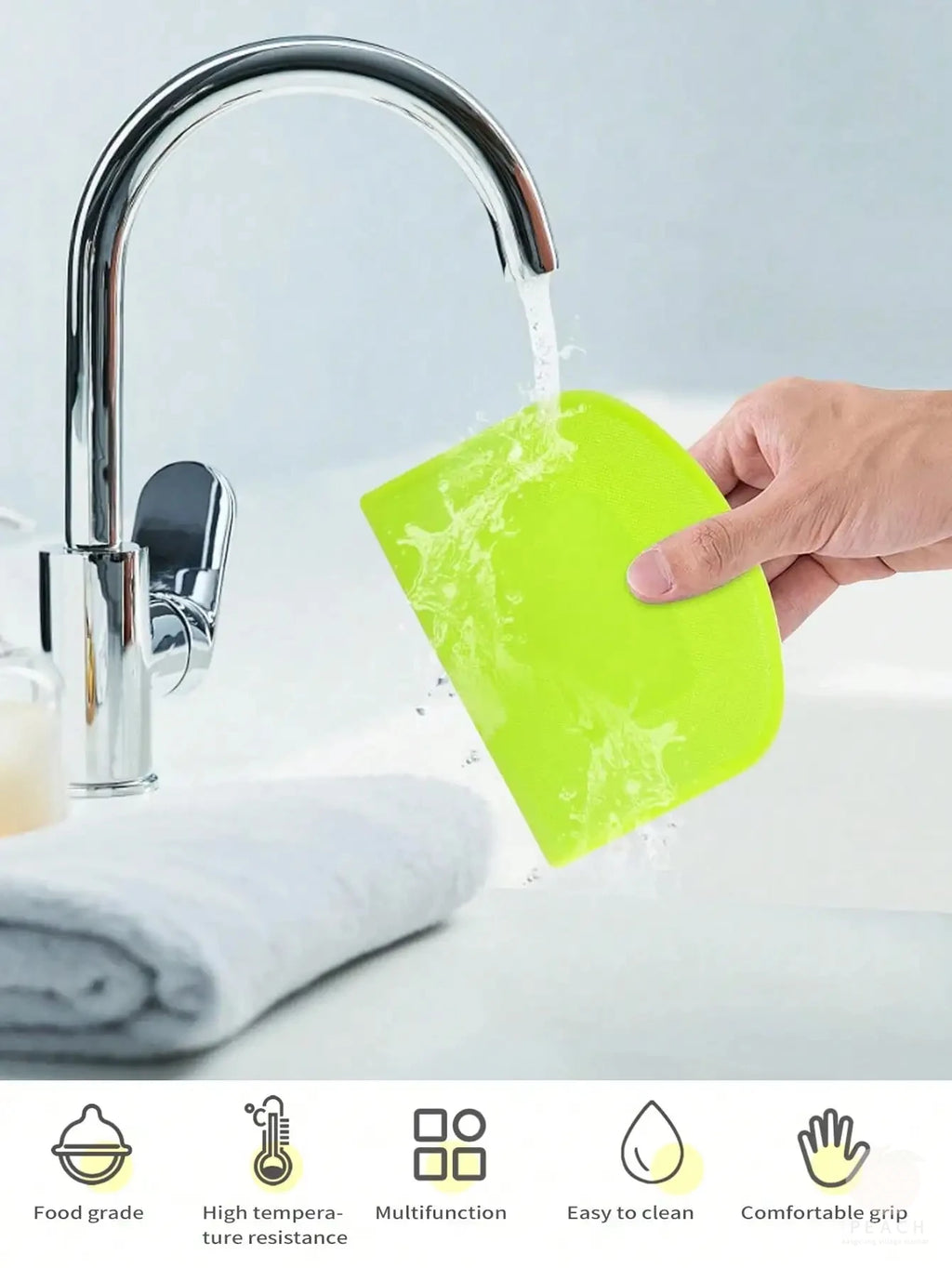 2pcs Dough Scraper Bowl Food-safe Plastic Dough Cutter Flexible Bench Multipurpose Food Scrappers for Bread Dough Oasis Select