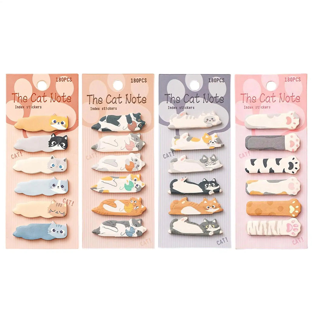 Cartoon Animals Sticky Notes Cat Notepaper Memo Clips Index Tabs Self Adhesive Page Markers Decorative Paper Book marks Office Oasis Select