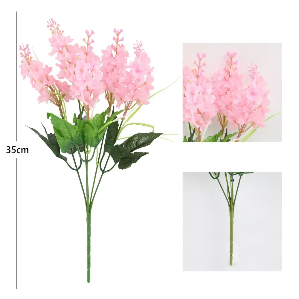 Fashion 35cm Artificial Flower Hyacinth Simulation Flower Arrangement Wisteria Bouquet Home Decoration Oasis Select Pink