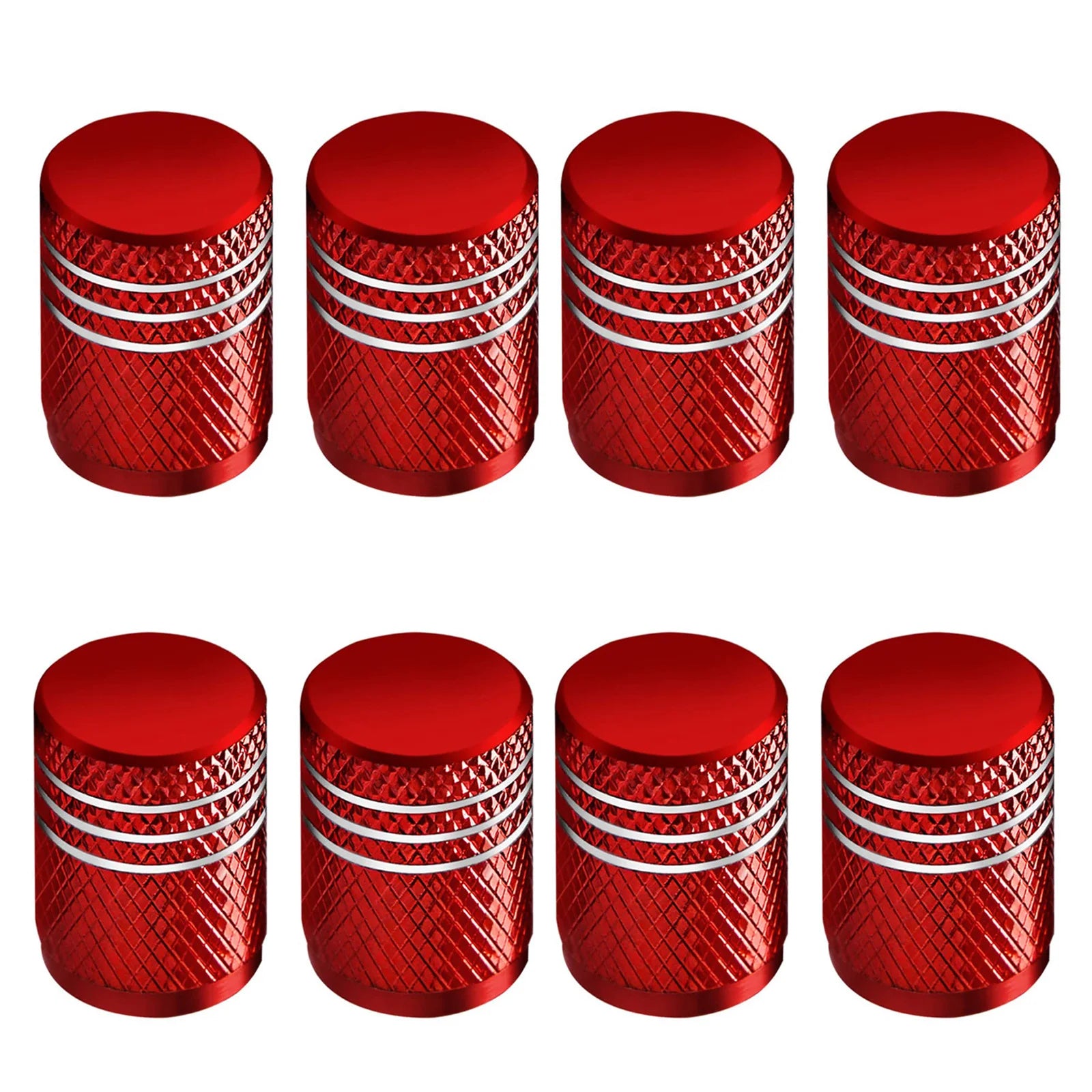Tire Valve Stem Cap Cover - (4 Pack) Tire Air Caps Metal with Plastic Liner Corrosion Resistant Leak-Proof for Car Motorcycle Oasis Select red 8pcs