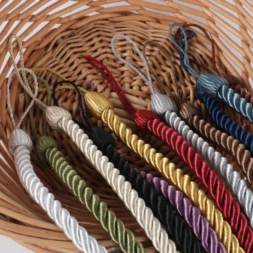 Handmade Woven Curtain Tiebacks 2-Pack – Multicolor Boho Style