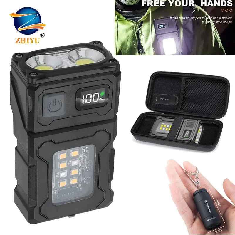 Mini Rechargeable LED Flashlight 800LM | Clip-On Magnetic Torch