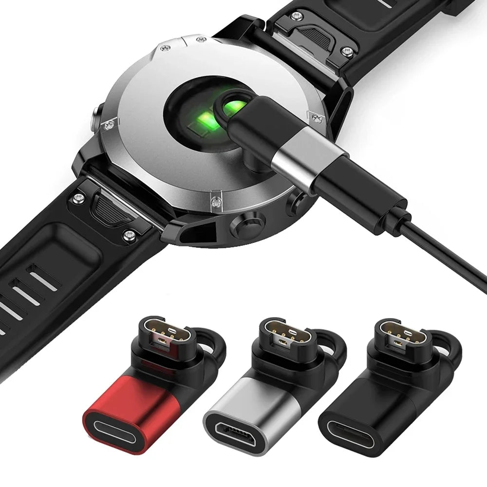 Type-C Adapter for Garmin Fenix 8 7 Instinct Forerunner Charger Watch Charging Adapter Oasis Select