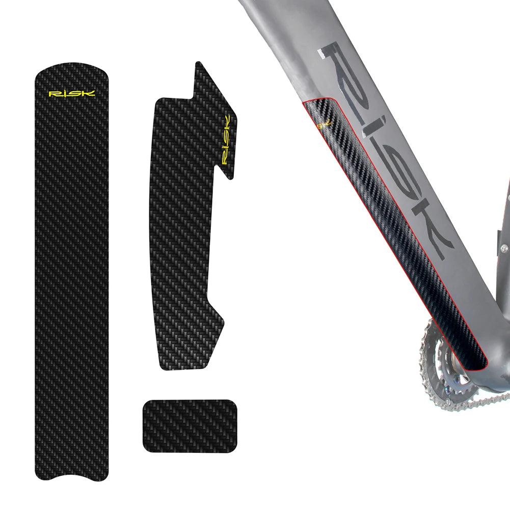 Bicycle Chainstay Protector Sticker Bike Chain Frame Guard Anti-Scratch Frame Protection Stickers Leather Bicycle Components Oasis Select