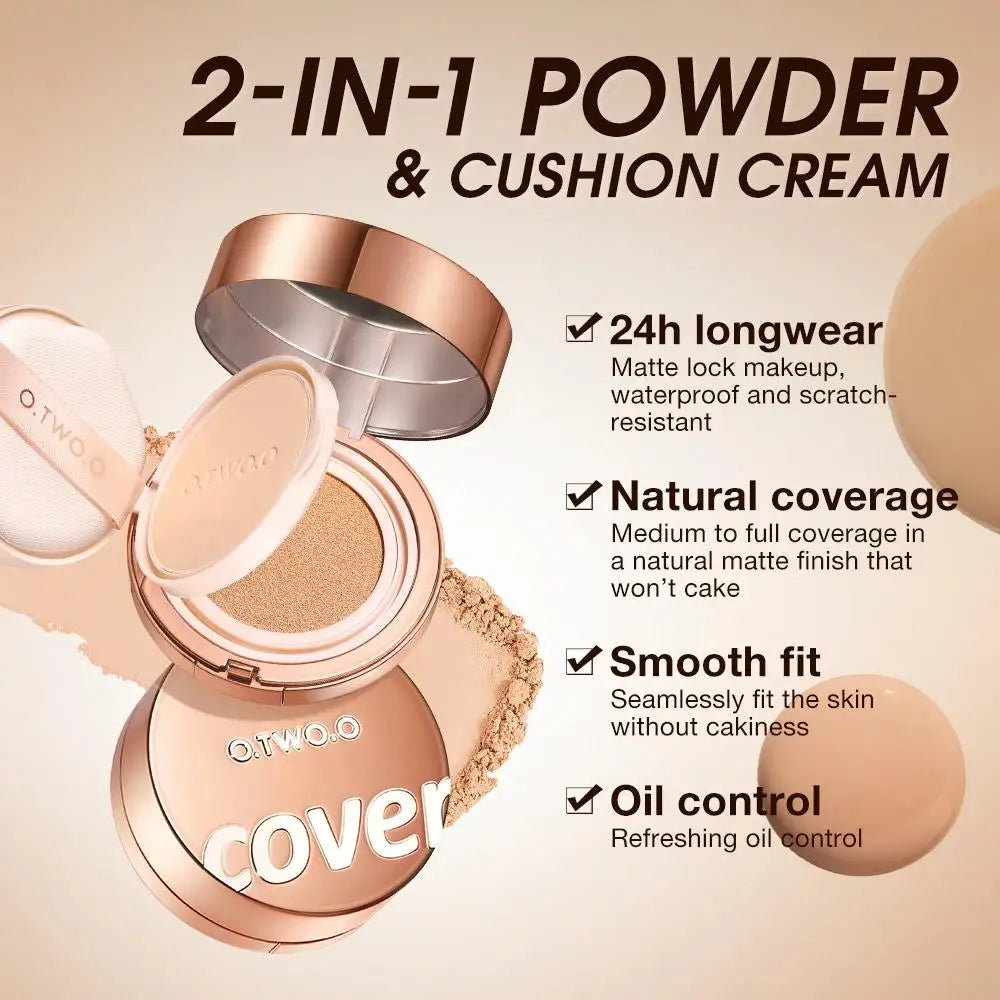 O.TWO.O 2-in-1 Air Cushion Cream & Setting Powder | 24H Matte